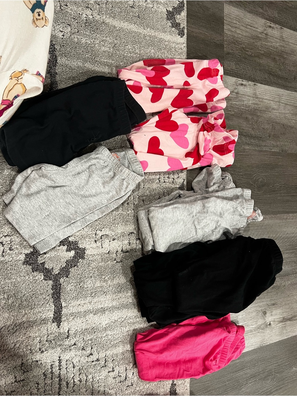 Cat & Jack Pink Heart-Print and Mixed Solid Leggings Set